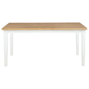 Andrews 66-inch Rectangular Dining Table Light Ash and White