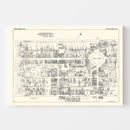 Vintage Map of Wilkes-Barre, PA Business Section 1929