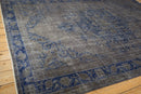 6.5x9 Vintage Distressed Overdyed Oushak Carpet