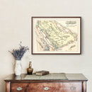 Vintage Map of Arabian Peninsula, 1909