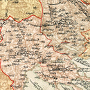 Vintage Map of Selonika Ottoman Empire, 1909