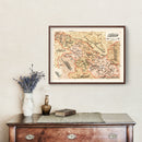 Vintage Map of Ghoso Region, 1909