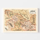 Vintage Map of Ghoso Region, 1909