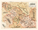 Vintage Map of Ghoso Region, 1909