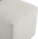2 Linen Upholstered Armless Dining Chairs With Casters
