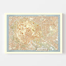 Vintage Map of Braunschweig, Germany 1954