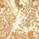 Vintage Map of Braunschweig, Germany 1954