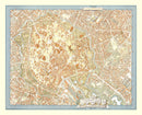 Vintage Map of Braunschweig, Germany 1954