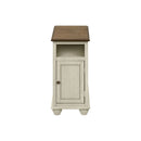 Accent End Table, Storage, Traditional - White