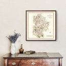 Vintage Map of Bedfordshire County England, 1801