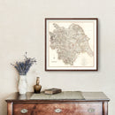 Vintage Map of Yorkshire County England, 1808