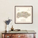 Vintage Map of Sussex County England, 1801