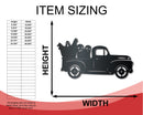 Metal Ghost Pickup Truck Wall Art | Halloween | Indoor Outdoor | Up to 36" | Over 20 Color Options
