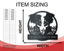 Custom Metal Skeletal Love Wall Art | Halloween | Wedding | Indoor Outdoor | Up to 36" | Over 20 Color Options