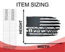 Metal We the People USA Flag Wall Art | Patriotic | Indoor Outdoor | Up to 36" | Over 20 Color Options