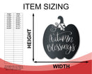 Metal Autumn Blessings Wall Art | Indoor Outdoor | Up to 36" | Over 20 Color Options