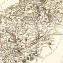 Vintage Map of Northamptonshire County England, 1801