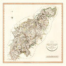 Vintage Map of Northamptonshire County England, 1801