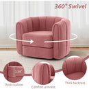 Swivel Accent Chair for Living Room, Sofa Chairs with Wood Base Side,  Comfy Swivel Accent Chair with Wide Upholstered, for Living Room