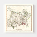 Vintage Map of Middlesex County England, 1801