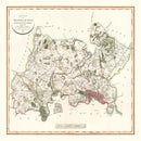 Vintage Map of Middlesex County England, 1801