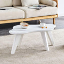 Modern minimalist wood color table top. Solid wood legs, cloud shape to give you a new experience, computer desk. The game table. Suitable for dining and living rooms.
