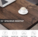 55 Inch Computer Desk Rustic Brown For Home Office