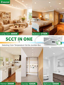 Six Inch Black LED Recessed Ceiling Light 5CCT Dimmable With Junction Box 24 Pack