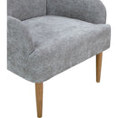 Chenille Armchair, Modern Style Accent Chair with Wood Legs, Comfy Design for Living Room, Bedroom, Office, Gray