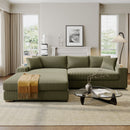 Mirod Large Sectional Sofa with Thick Cushions, and Built-in Cup Holders & Charging Ports