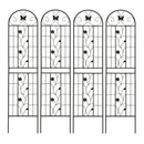 2 Pack Metal Garden Trellis 86.7' x 19.7' Rustproof Trellis for Climbing Plants Outdoor Flower Support Black