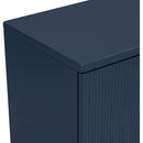 Vertical Stripes and Wavy Design of a Four-Door Cabinet Cabinet Suitable for Hallway, Entryway, Living Room
