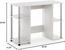 Jaya White Oak Computer Study Desk Stainless Steel Frame