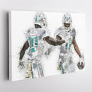 Tyreek Hill & Jaylen Waddle Canvas Art – Miami Dolphins Wall Decor