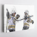 Brad Marchand & David Pastrnak Canvas Art – Boston Bruins Wall Decor