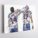Josh Allen & Stefon Diggs Canvas Art – Buffalo Bills Wall Decor