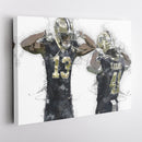 Michael Thomas & Alvin Kamara Canvas Art – New Orleans Saints Wall Decor