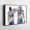 Josh Allen & Stefon Diggs Canvas Art – Buffalo Bills Wall Decor