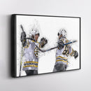 Brad Marchand & David Pastrnak Canvas Art – Boston Bruins Wall Decor