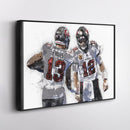 Mike Evans & Tom Brady Canvas Art – Tampa Bay Buccaneers Wall Decor