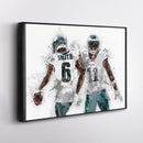 A.J. Brown & DeVonta Smith Canvas Art – Philadelphia Eagles Wall Decor