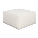 Upholstered Square Ottoman,Cream