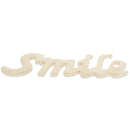 Unfinished Unpainted Word "Smile" Sign Cutout DIY Craft 7.25 Inches