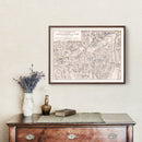 Vintage Map of the Capitulation of Ulm, 1805