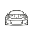 911 GT2 RS Model 991 Front Metal Car Wall Art - NC0848