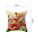 Cushion cross stitch kit "Poppies on meadow" 9123