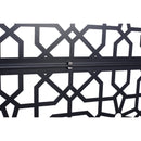 Outdoor & Indoor Privacy Screen Metal Privacy Screen 76' H×48' W Freestanding Decorative Privacy Screen Black Steel