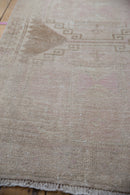3.5x11.5 Vintage Distressed Oushak Rug Runner