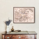 Vintage Map of the Battle of Dresden, 1813