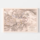 Vintage Map of the Battle of Dresden, 1813